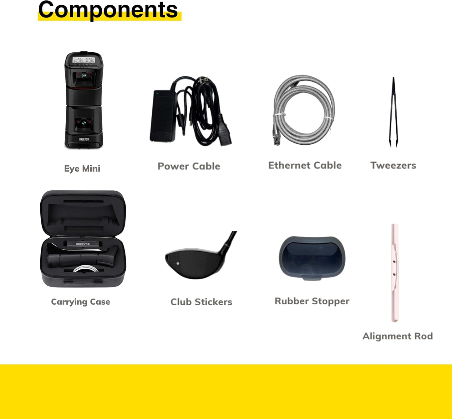 Uneekor Eye MINI - Outdoor/Indoor Golf Launch Monitor & Simulator