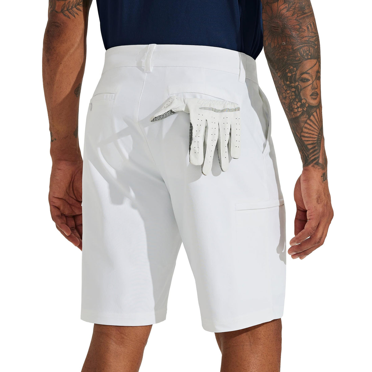 Willit Men's Golf Shorts Stretch Hiking Cargo Shorts Athletic Quick Dry Casual Work Shorts with Pockets 10" - Dusty Blue - 38