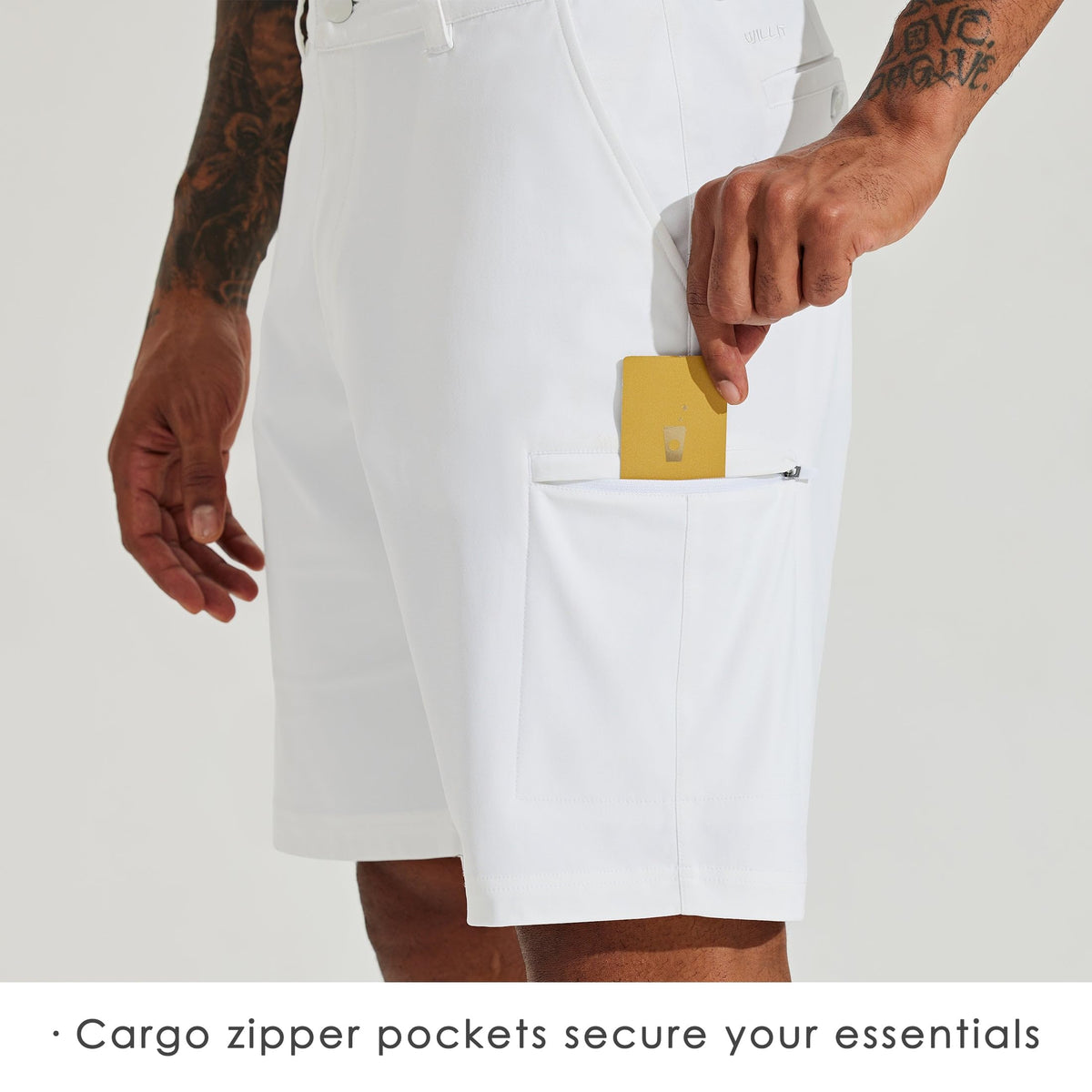 Willit Men's Golf Shorts Stretch Hiking Cargo Shorts Athletic Quick Dry Casual Work Shorts with Pockets 10" - Dusty Blue - 38