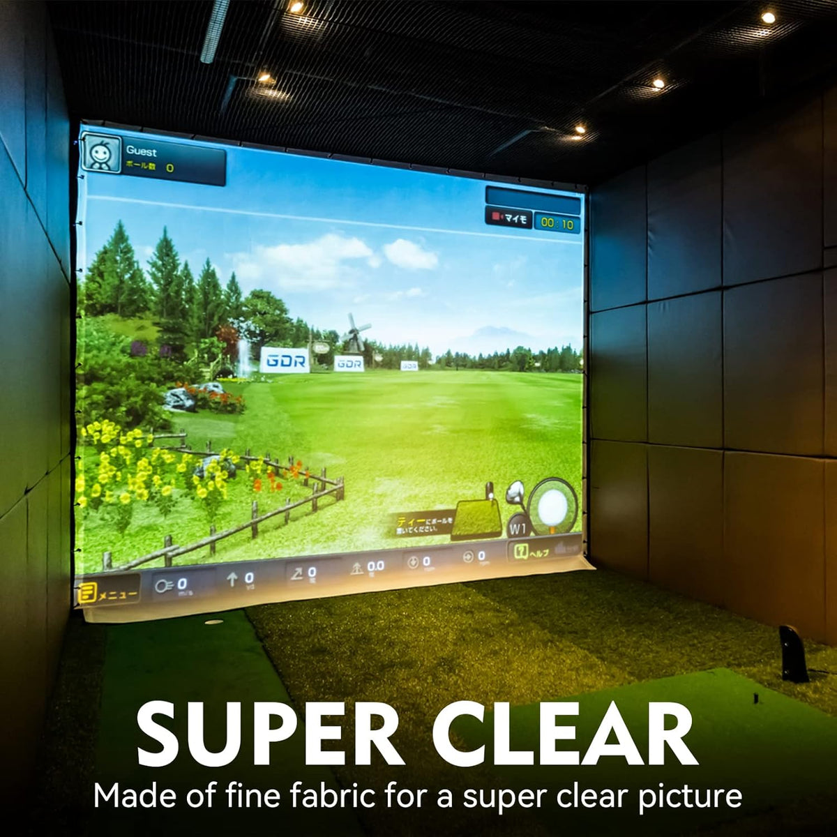 aikeec Golf Simulator Impact Screen: 7mm Thickened Golf Impact Screen for Indoor/Home/Garage Training - 10 ft x 8.5 ft -