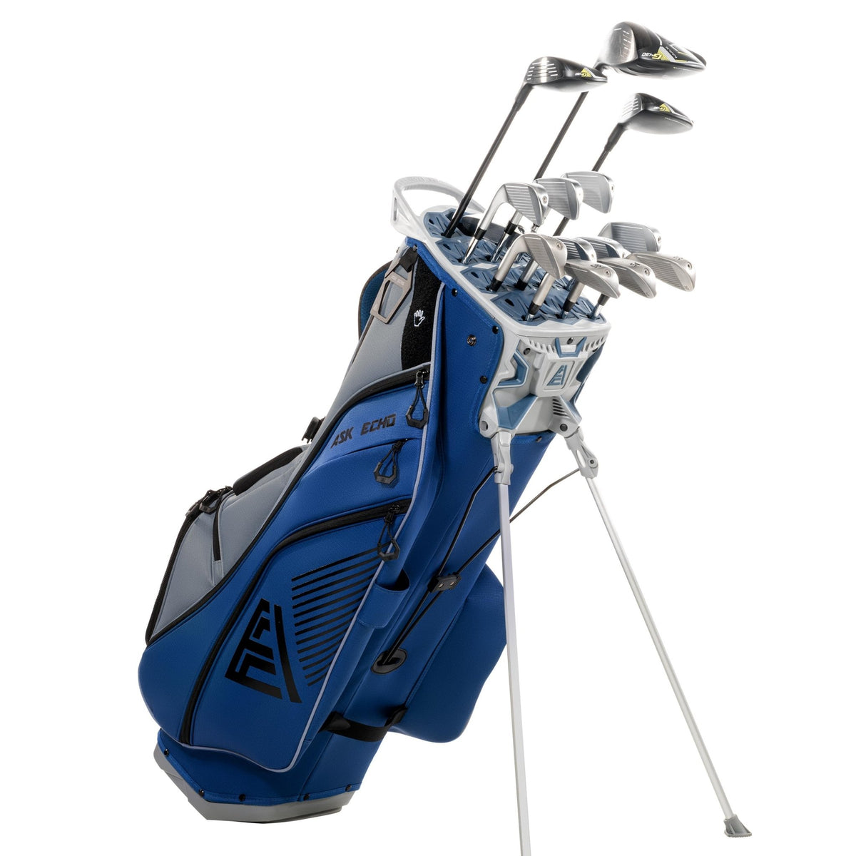 ASK ECHO ST - Lock Mecha 14 Way Dividers Quiet Hybrid Stand Bag for Men & Women - Ask Echo