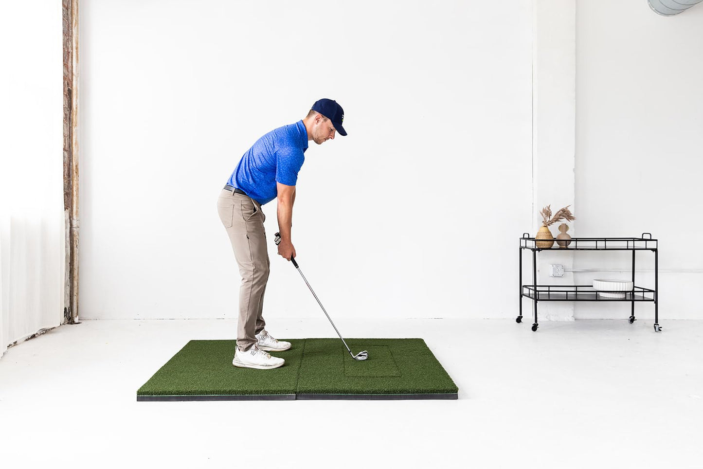 Beaver Tail Golf Simulator Mat with The Most Realistic Hitting Strip Insert for Joint Injury Prevention - Simulator Mat -