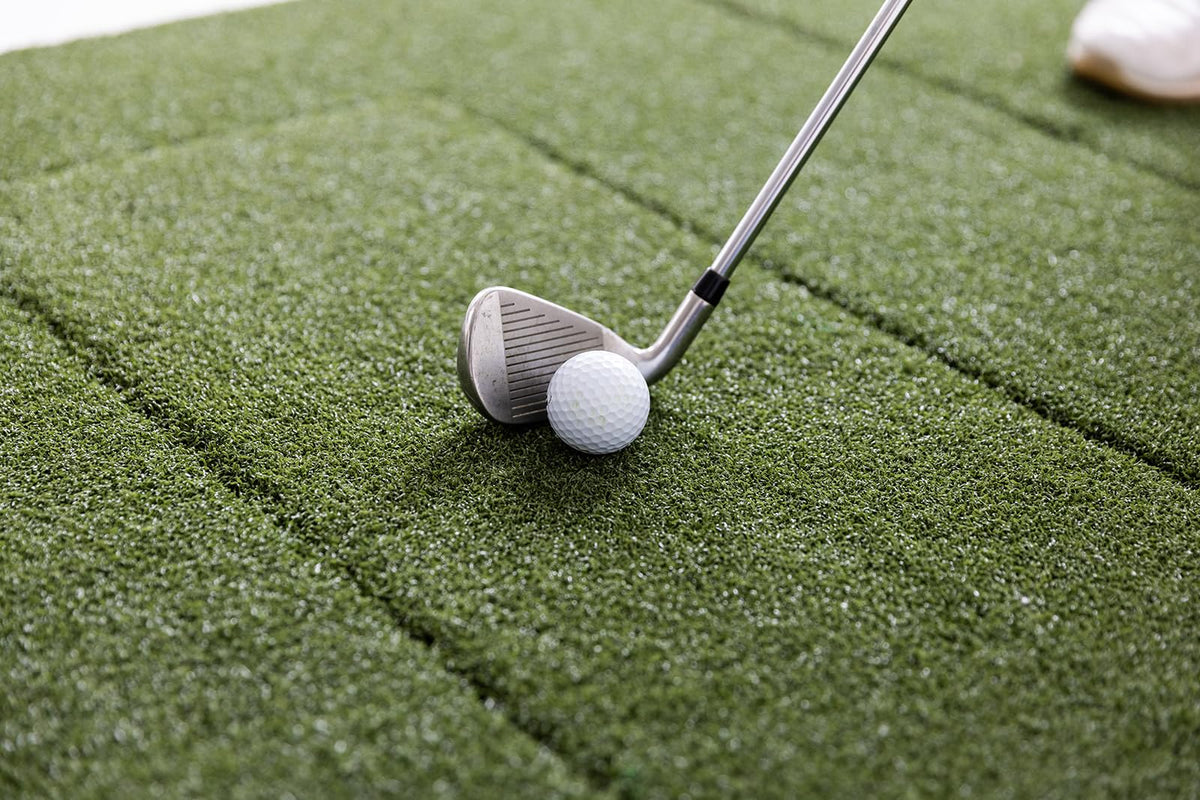 Beaver Tail Golf Simulator Mat with The Most Realistic Hitting Strip Insert for Joint Injury Prevention - Simulator Mat -