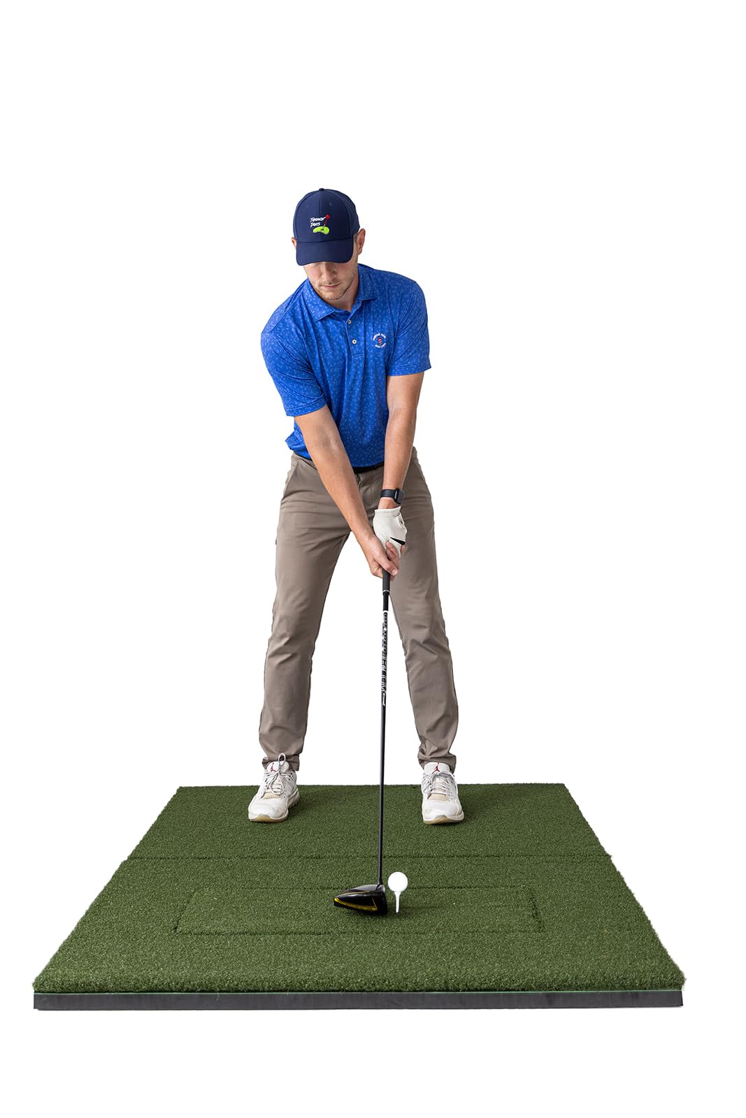 Beaver Tail Golf Simulator Mat with The Most Realistic Hitting Strip Insert for Joint Injury Prevention - Simulator Mat -