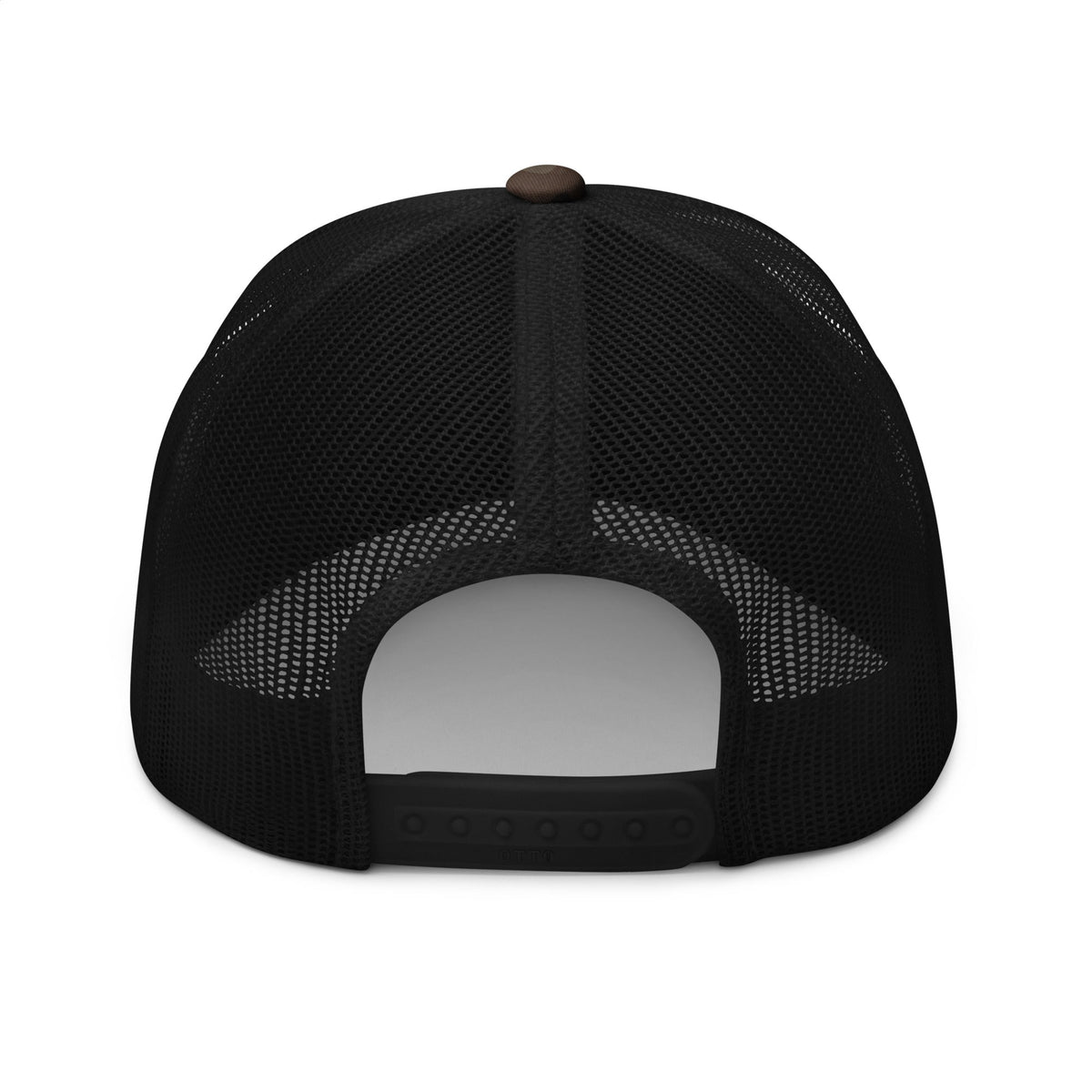 Black Square Camouflage trucker Style hat - Camo/Black -