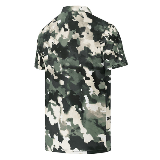 Black Square Golf Camo Abstract Men’s slim fit polo - XS -