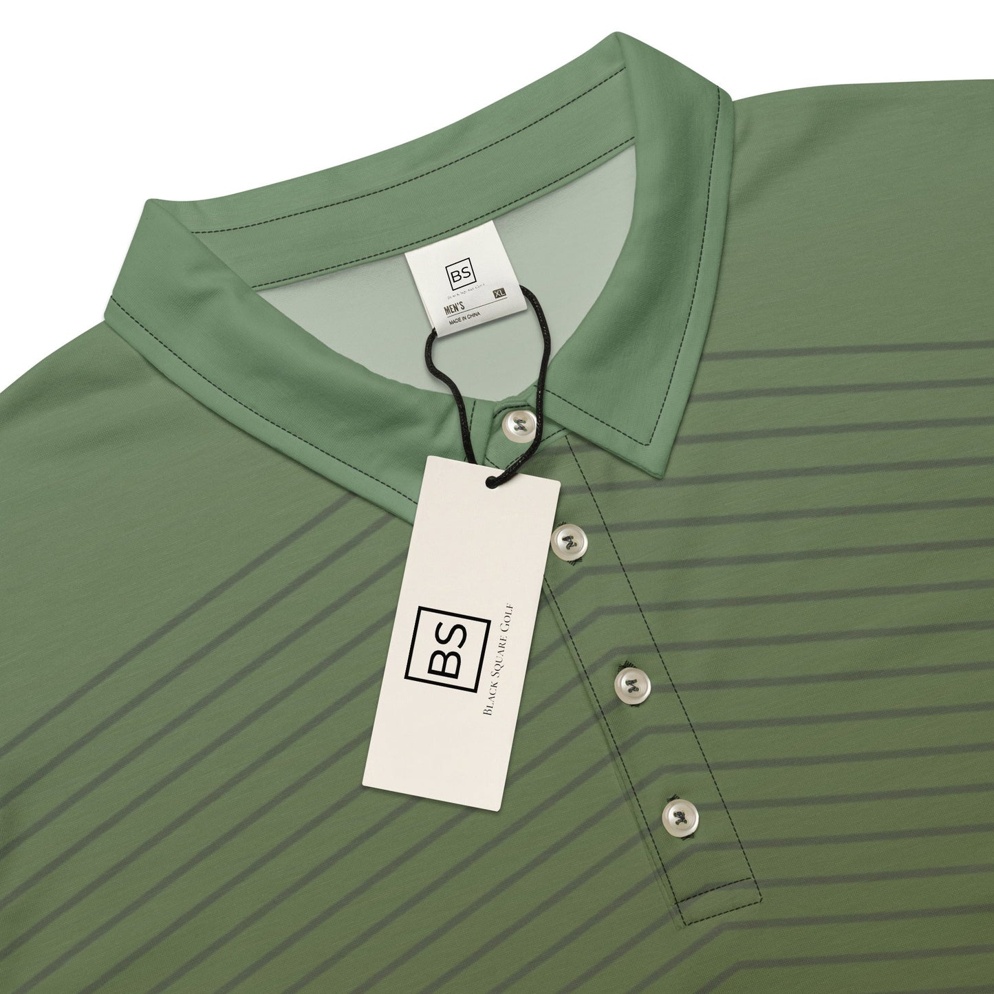 Black Square Golf Green Razor Men’s slim fit polo - XS -