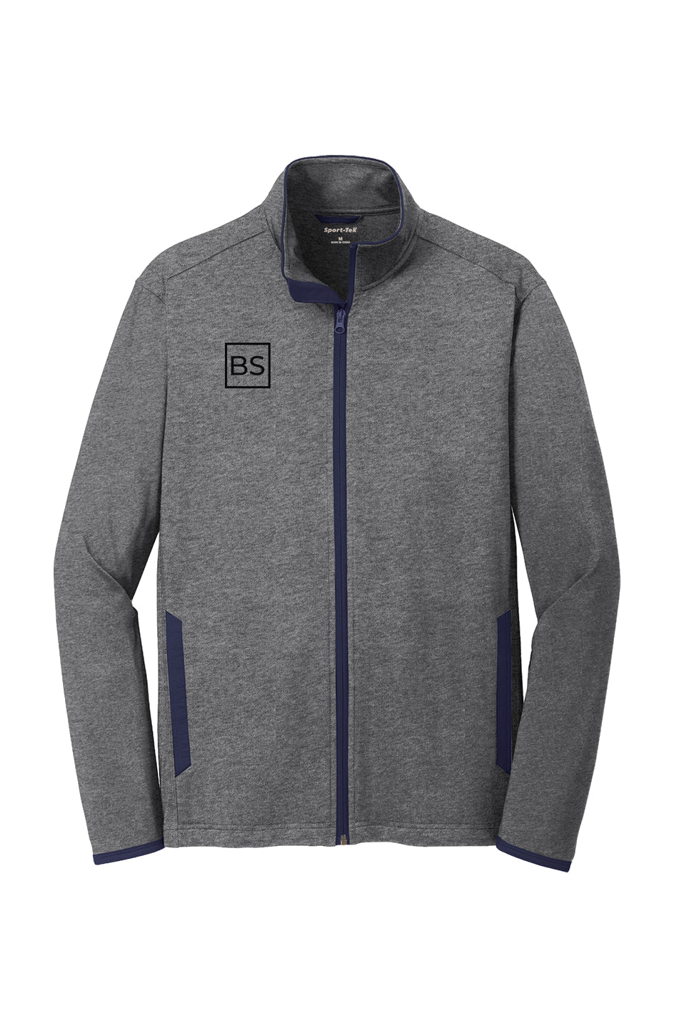 Black Square Golf Mens Sport - Wick Contrast Jacket - Charcoal grey heather/ true navy - xs