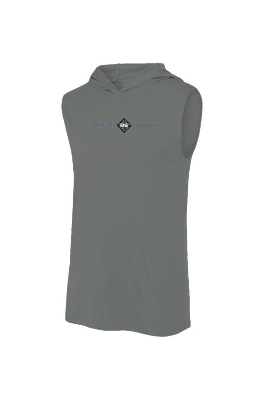 Black Square Golf Sleeveless Hoodie - s - Iron Grey