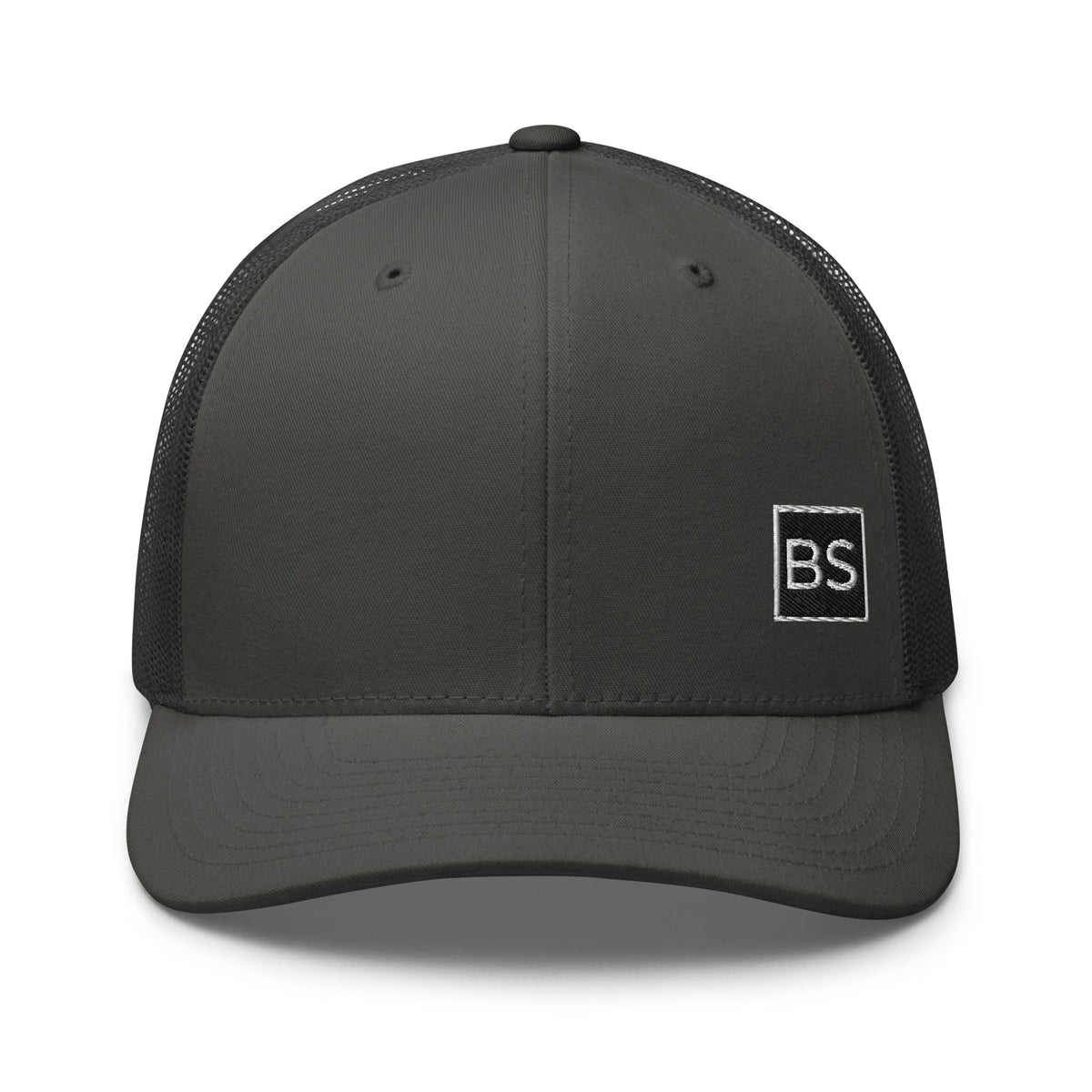Black Square Golf Trucker Style Cap - Charcoal -