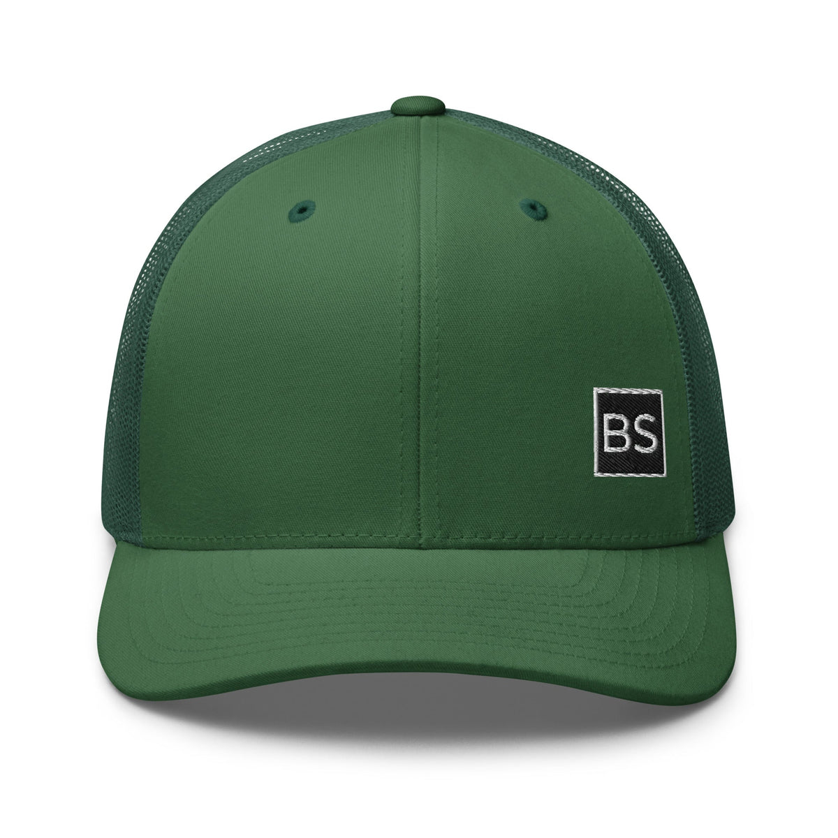Black Square Golf Trucker Style Cap - Evergreen -