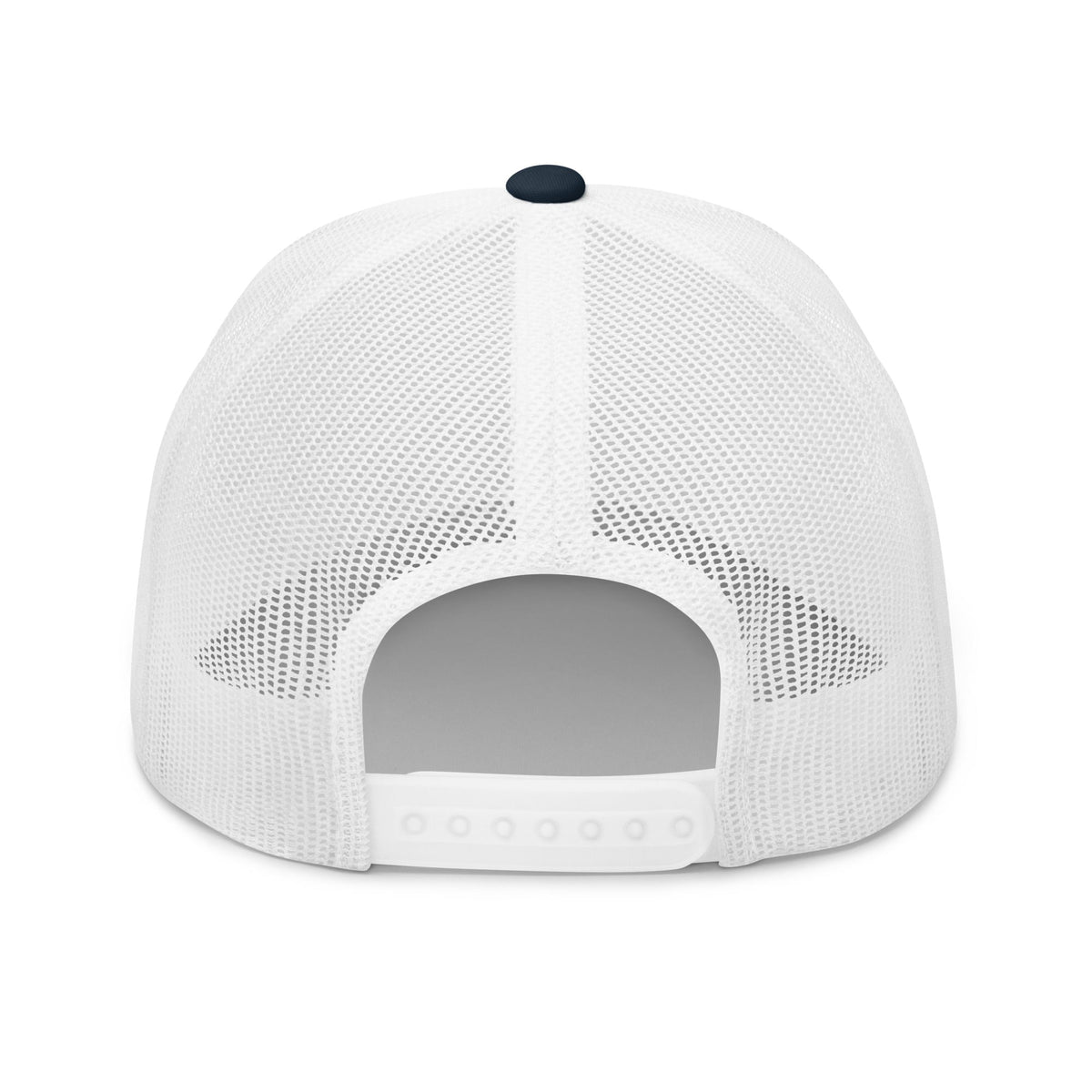 Black Square Golf Trucker Style Cap - Navy/ White -