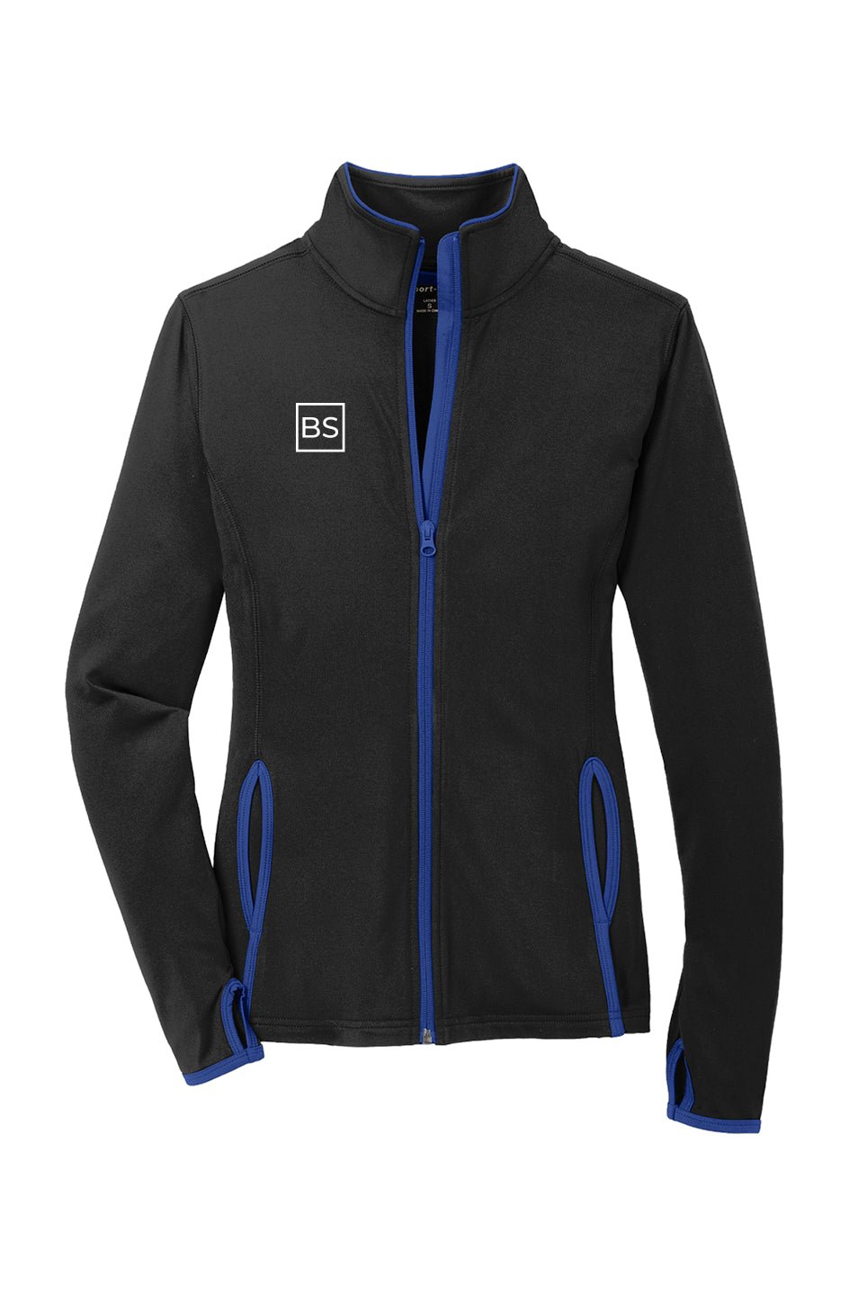 Black Square Golf Women's Sport - Wick Contrast Jacket - Black/ true royal - xs