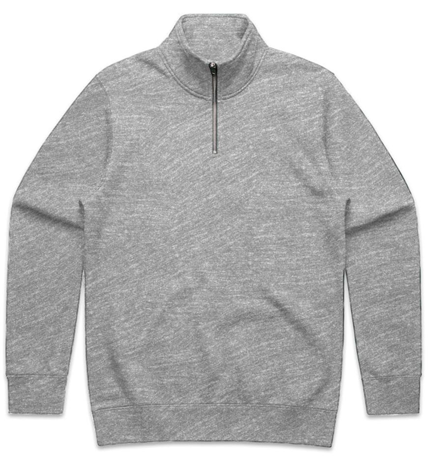 Black Square Heavyweight Quarter-Zip - s - Athletic Heather