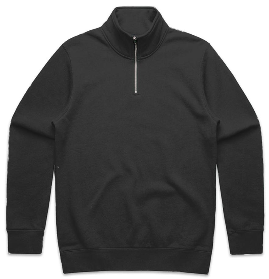 Black Square Heavyweight Quarter-Zip - s - Black