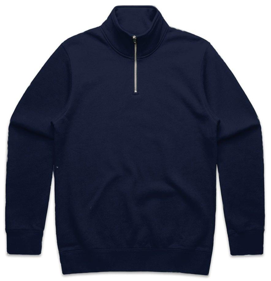 Black Square Heavyweight Quarter-Zip - s - navy