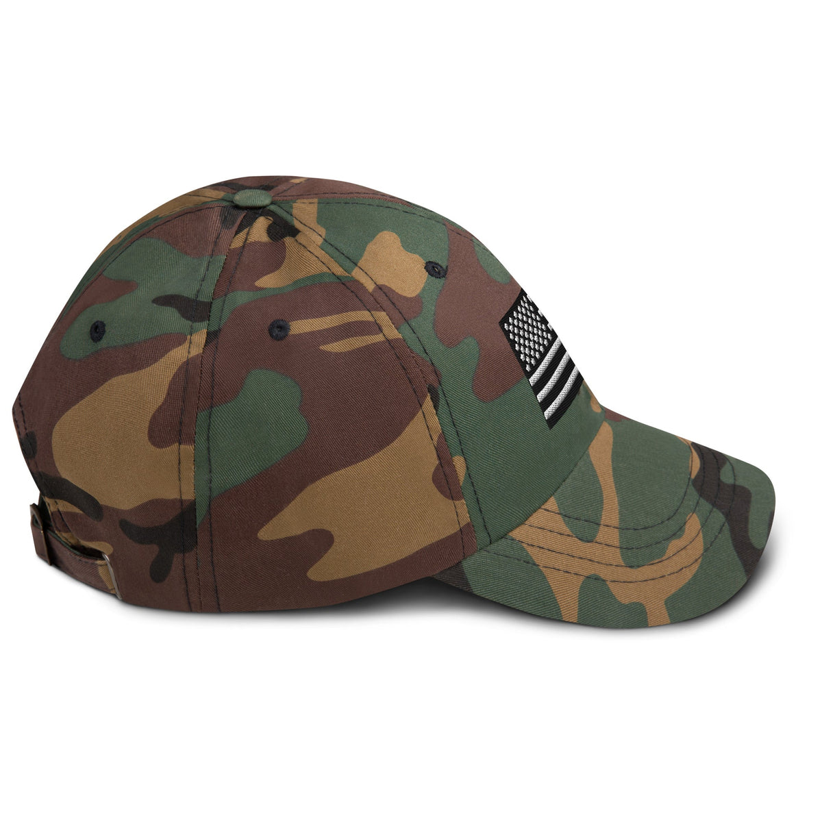 Black Square Ops Flag Camo Golf Hat -