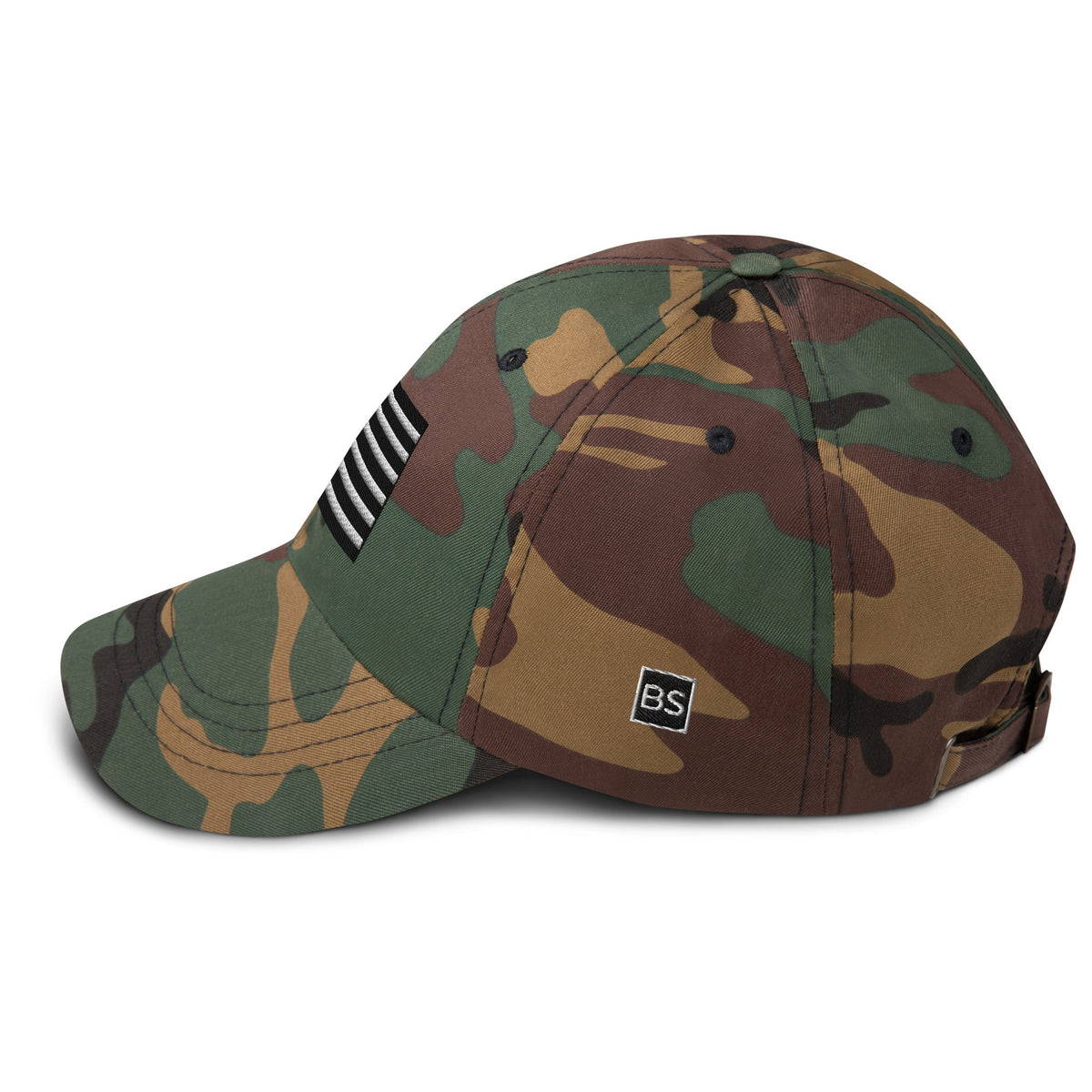 Black Square Ops Flag Camo Golf Hat -