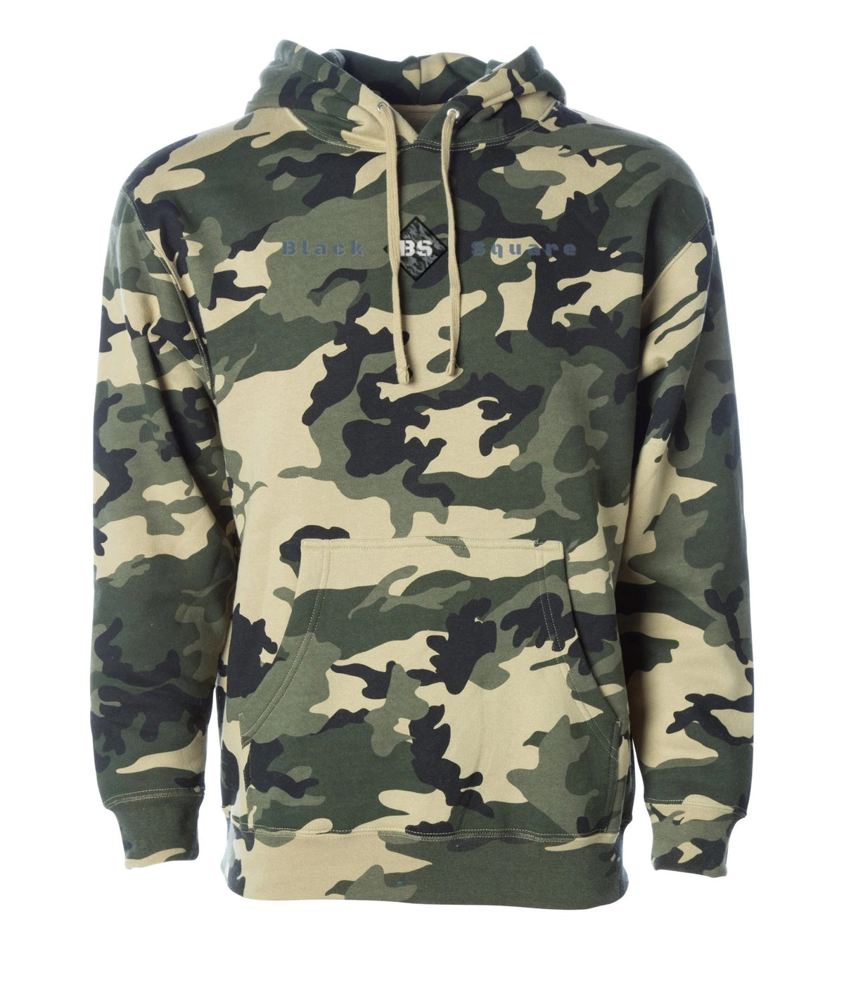Black Square Ops Heavyweight Camo Hoodie - Army Camo - xs