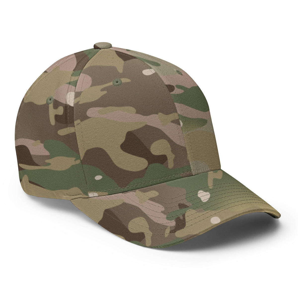 Black Square Structured Twill Cap - Multicam Green - S/M