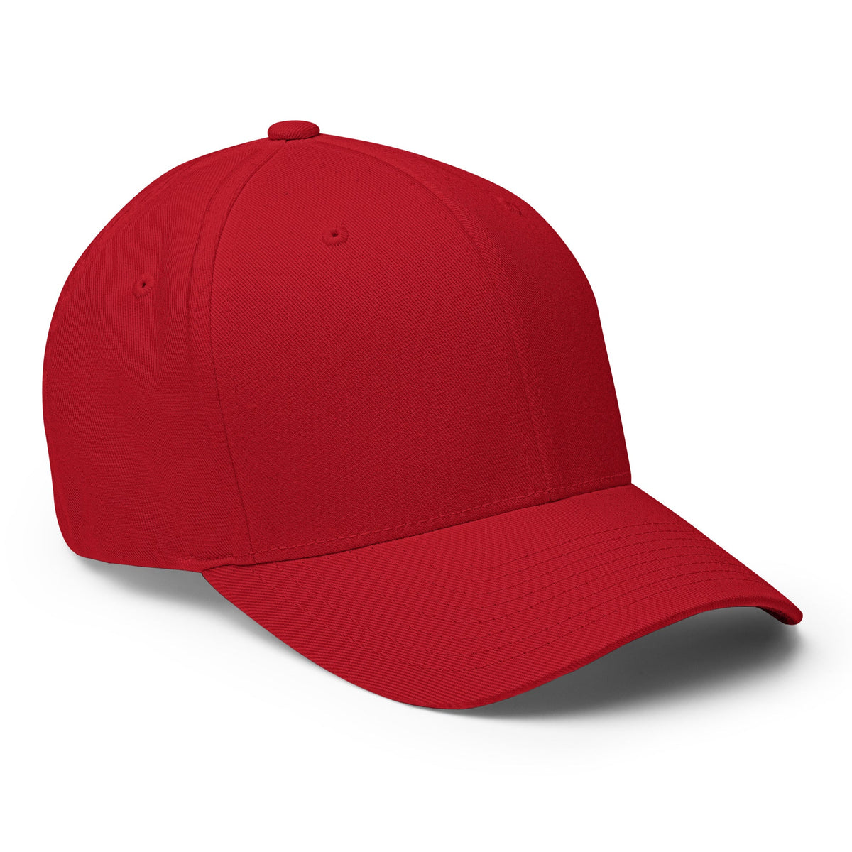 Black Square Structured Twill Cap - Red - S/M