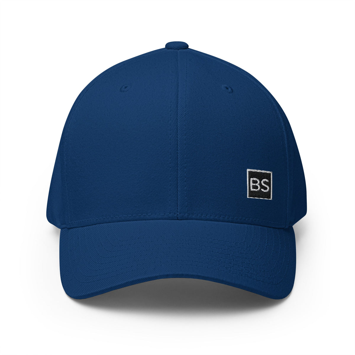Black Square Structured Twill Cap - Royal Blue - S/M