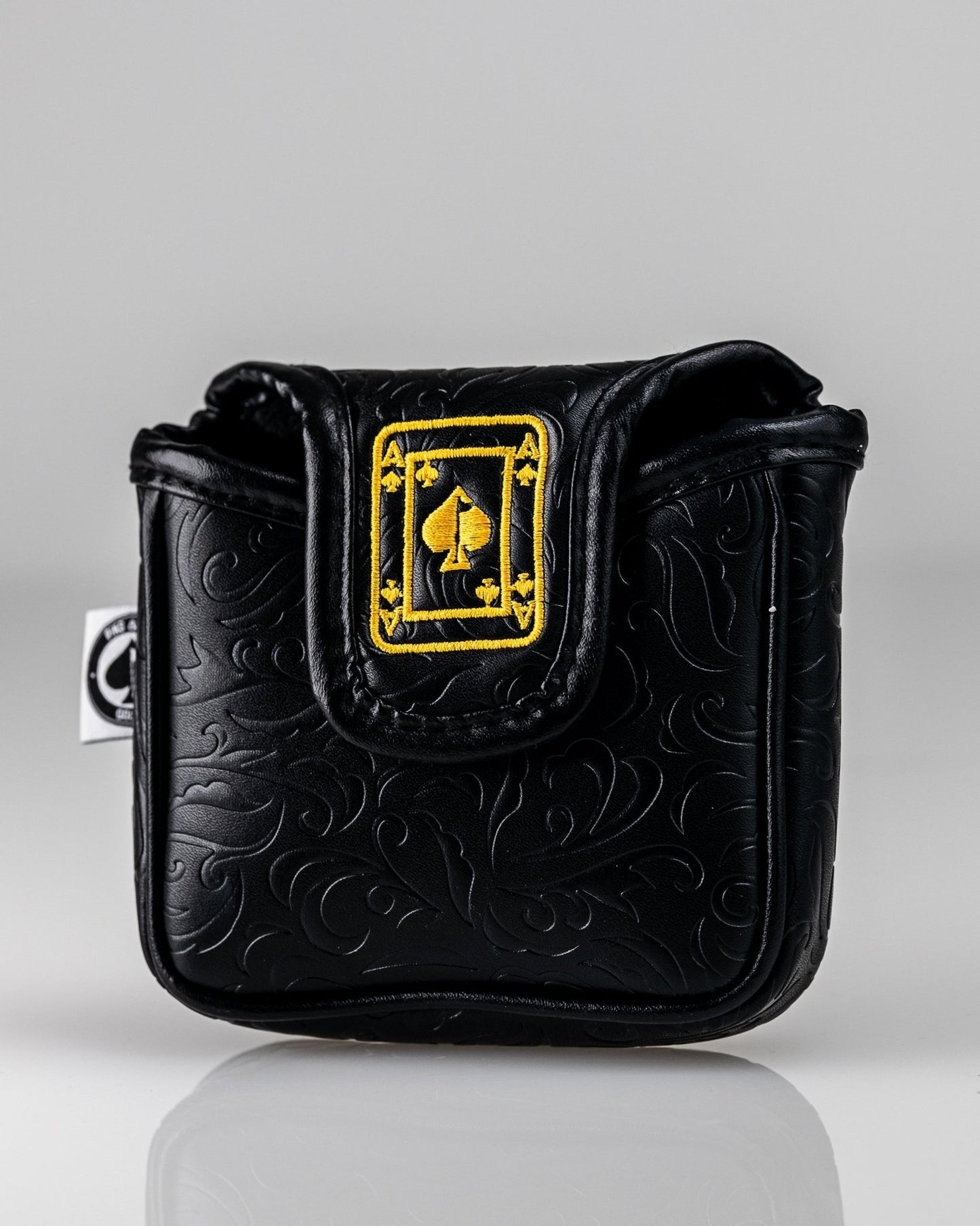 Black/Gold Ace of Spades - Mallet Putter Cover - Pins and Aces