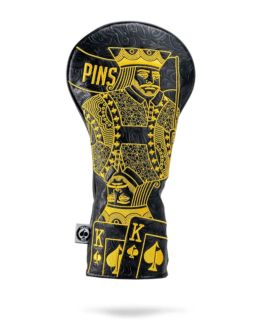 Black/Gold King of Spades - Driver Cover - Pins and Aces