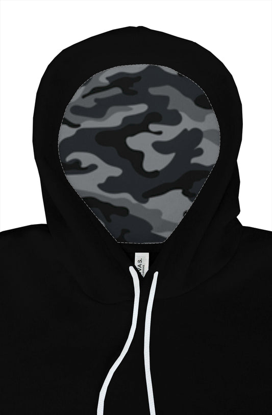 Camo Hoodie pullover hoody - xs - black