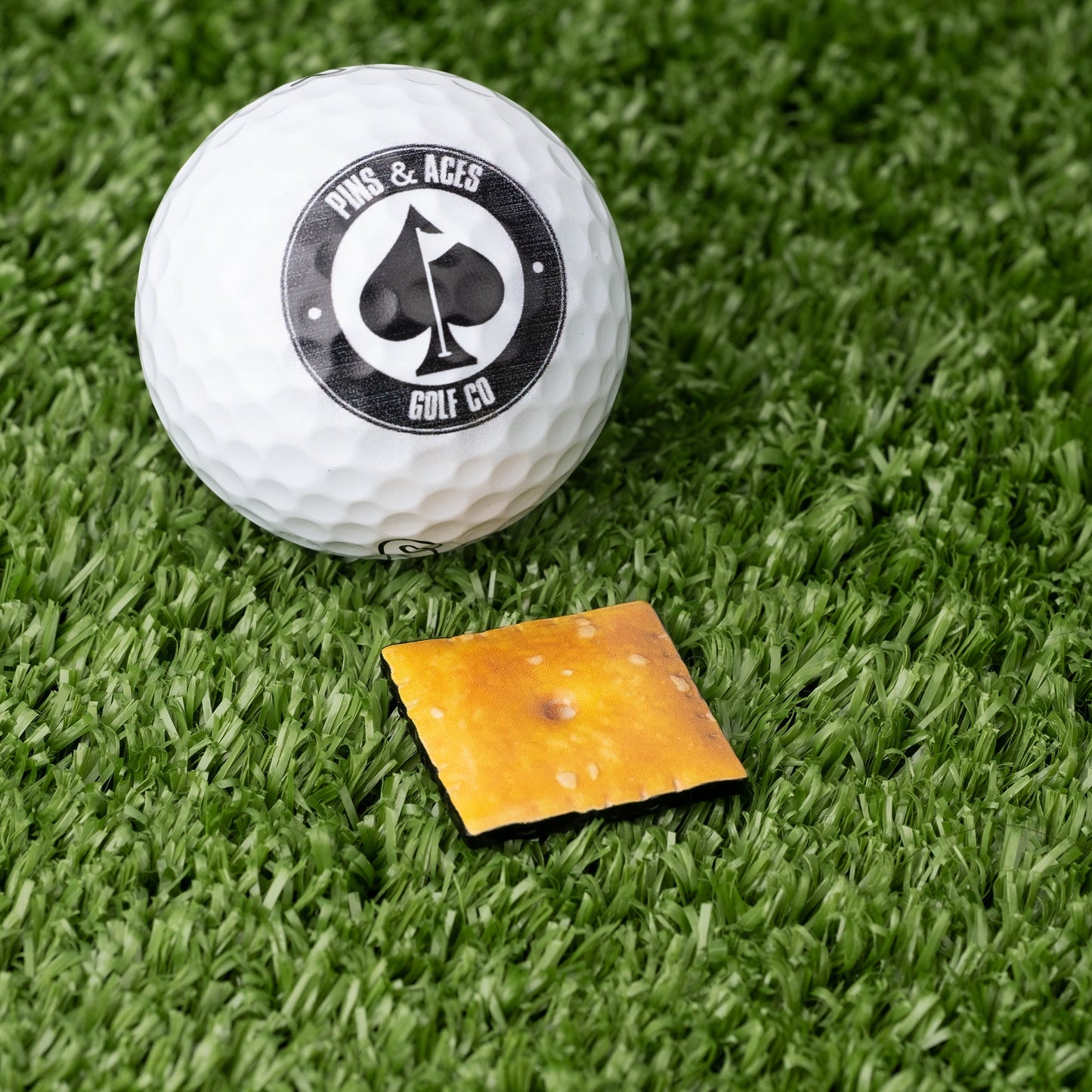 Cheese Cracker Ball Marker - Pins and Aces