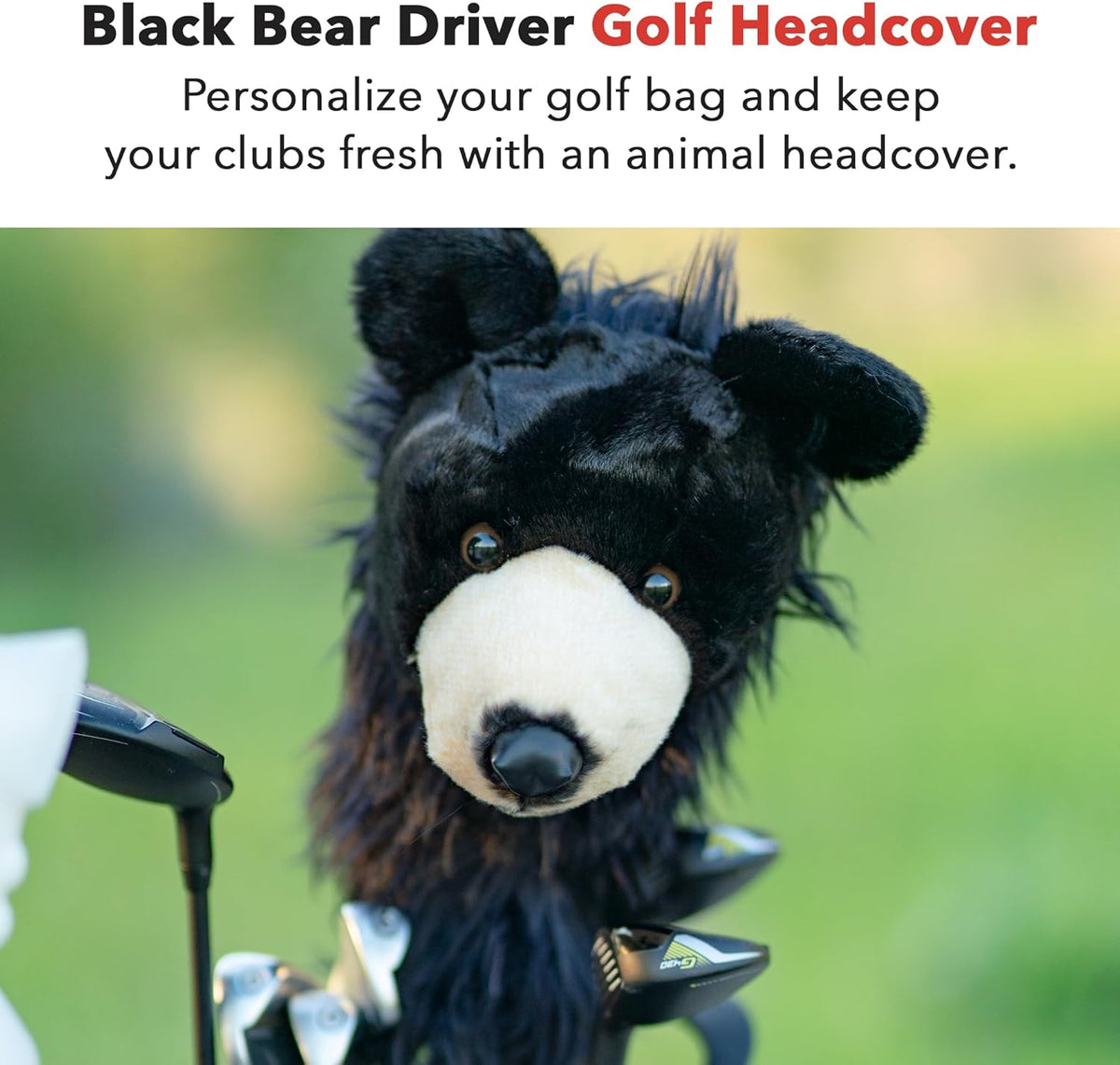 Daphne's Headcovers Black Bear Driver Headcover -