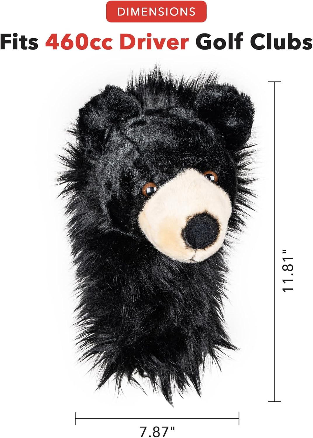 Daphne's Headcovers Black Bear Driver Headcover -
