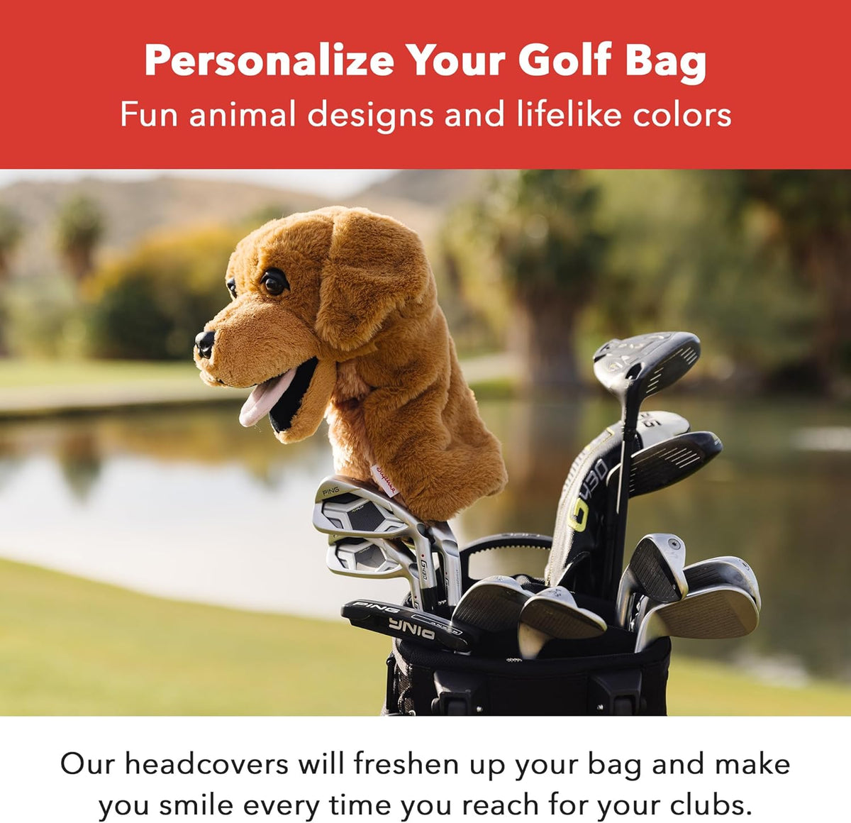 Daphne's Headcovers Golden Retriever Driver Headcover -