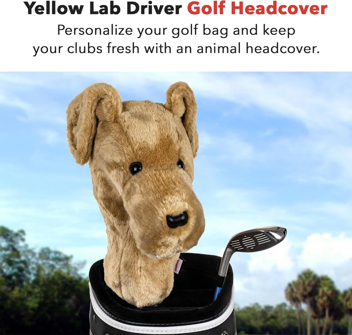 Daphne's Headcovers Yellow Lab Driver Headcover -