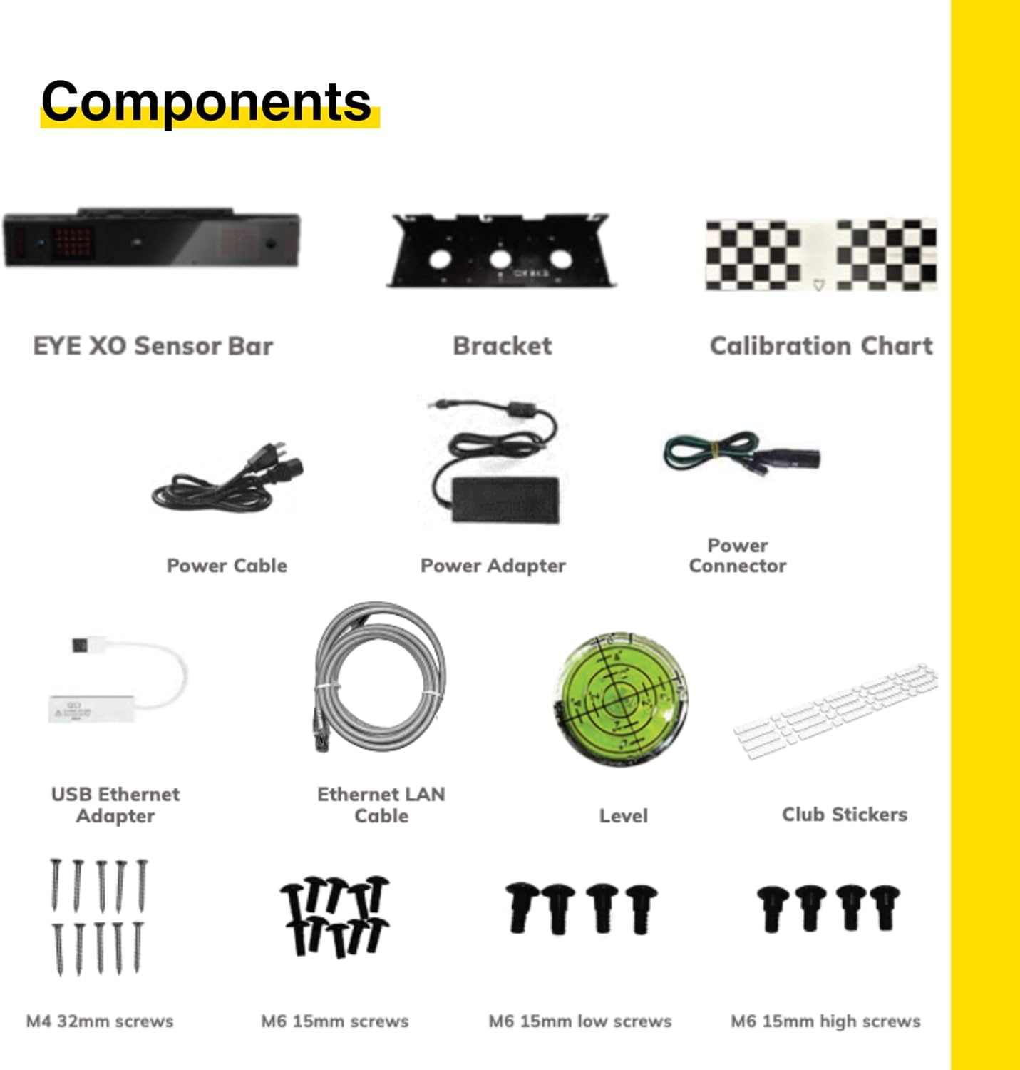 Eye XO Golf Launch Monitor,2 - Camera Front - Mounted Indoor Golf Simulator with 24 Data Points -