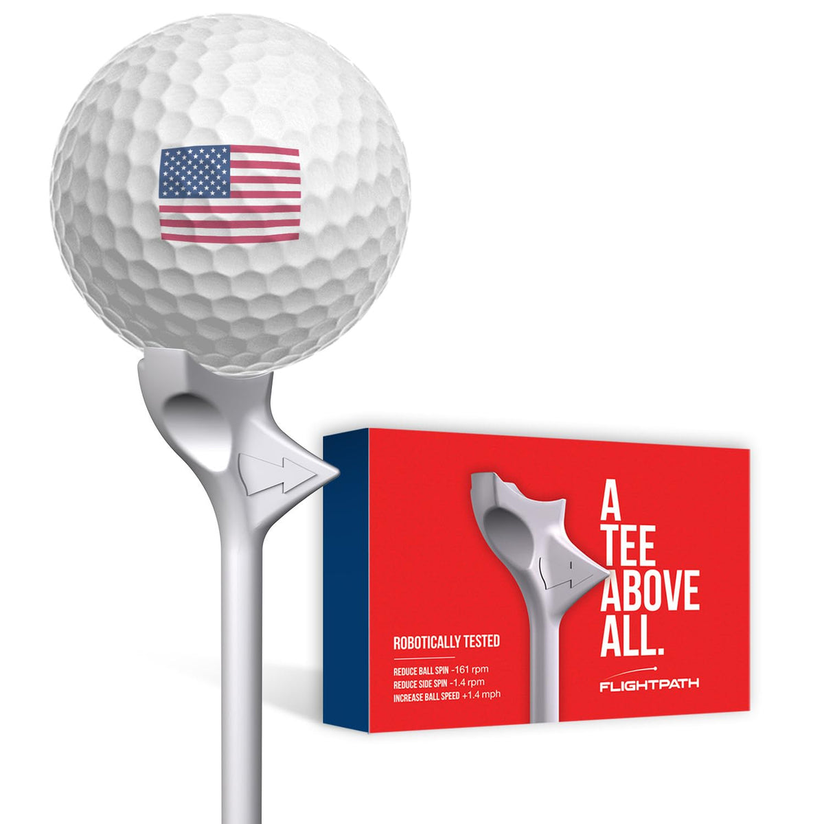 FLIGHTPATH Premium Golf Tees - 2.75" - Pack of 16