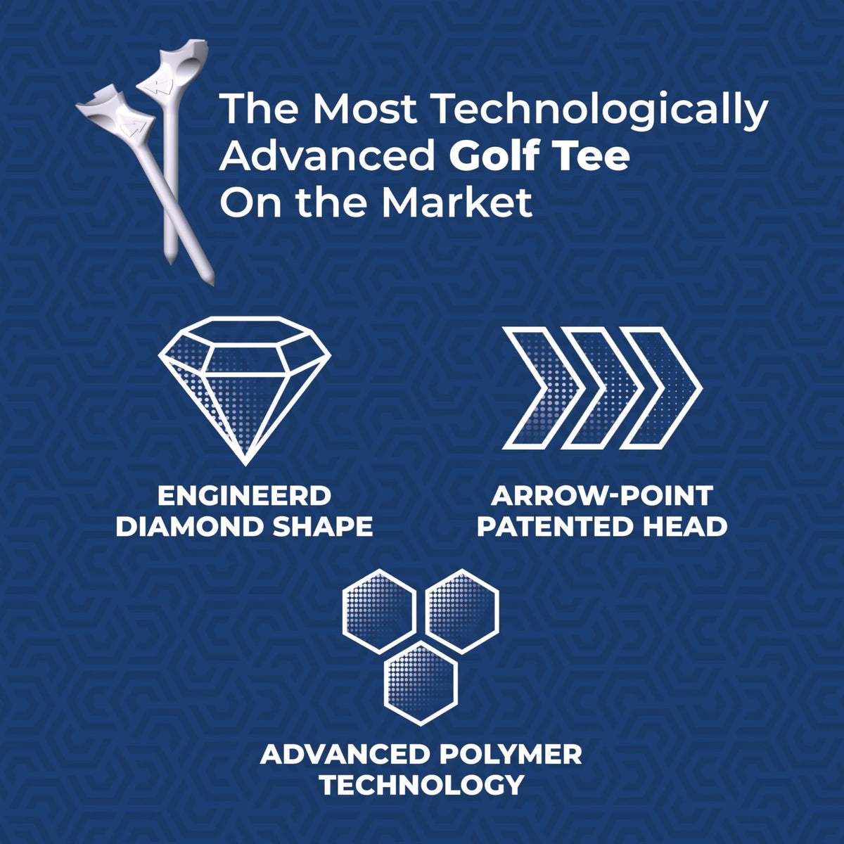 FLIGHTPATH Premium Golf Tees - 3.25" - Pack of 8