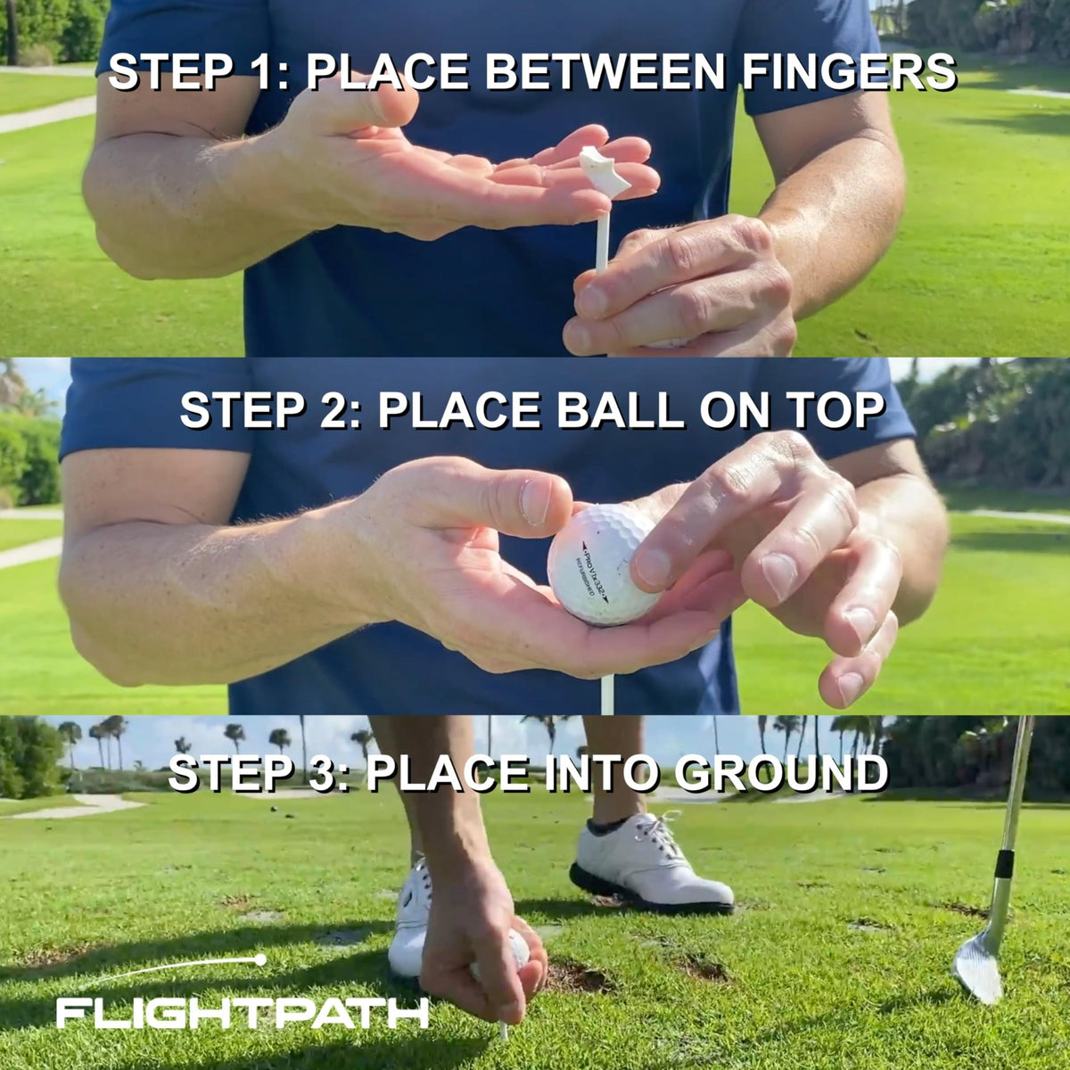 FLIGHTPATH Premium Golf Tees - 3.25" - Pack of 8