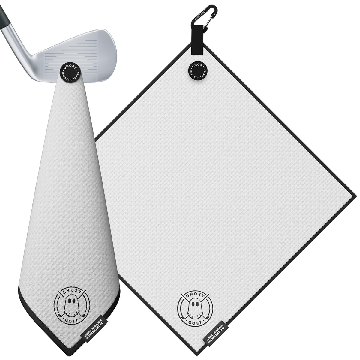 Ghost Golf Magnetic Towel - White -