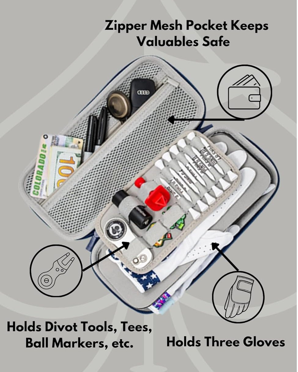 Glove & Accessory Caddie - Black - Pins and Aces