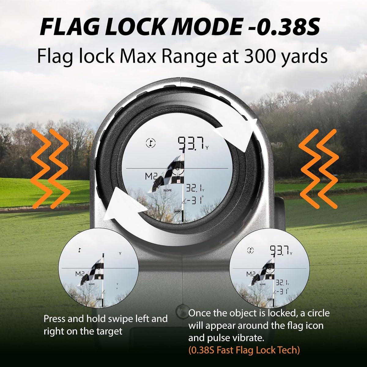 Gogogo Sport Vpro Golf Rangefinder with Slope Switch -