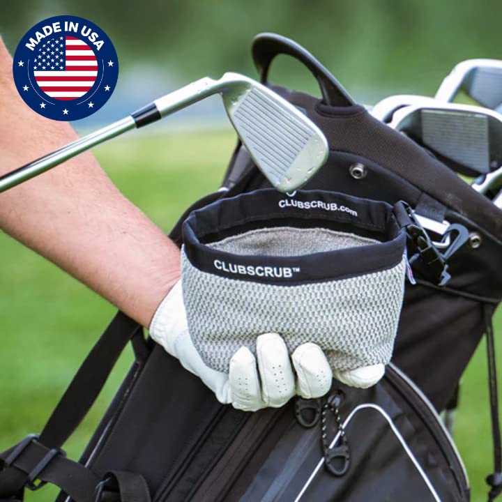 Golf Club and Golf Ball Cleaning Bag - Red - Microfiber Pro