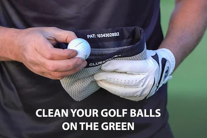 Golf Club and Golf Ball Cleaning Bag - Red - Microfiber Pro