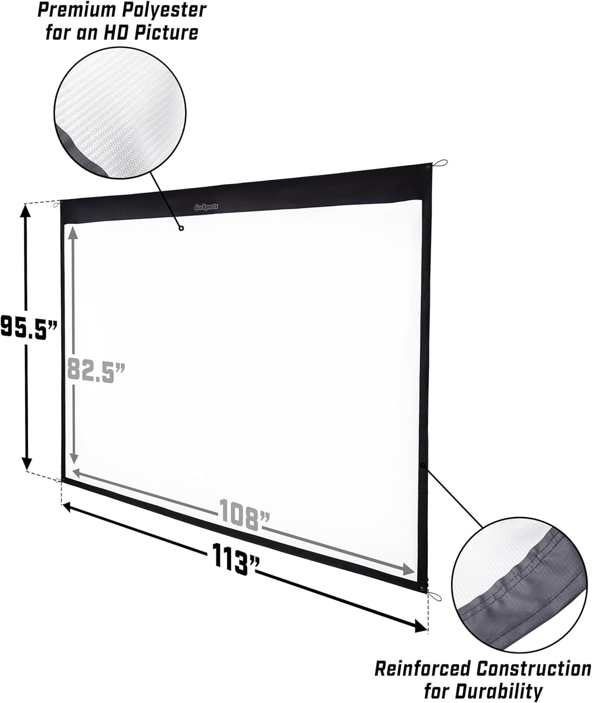 GoSports Golf Simulator Impact Screen - Choose 6.5 ft x 7 ft or 9 ft x 7 ft - 9 ft x 7 ft -