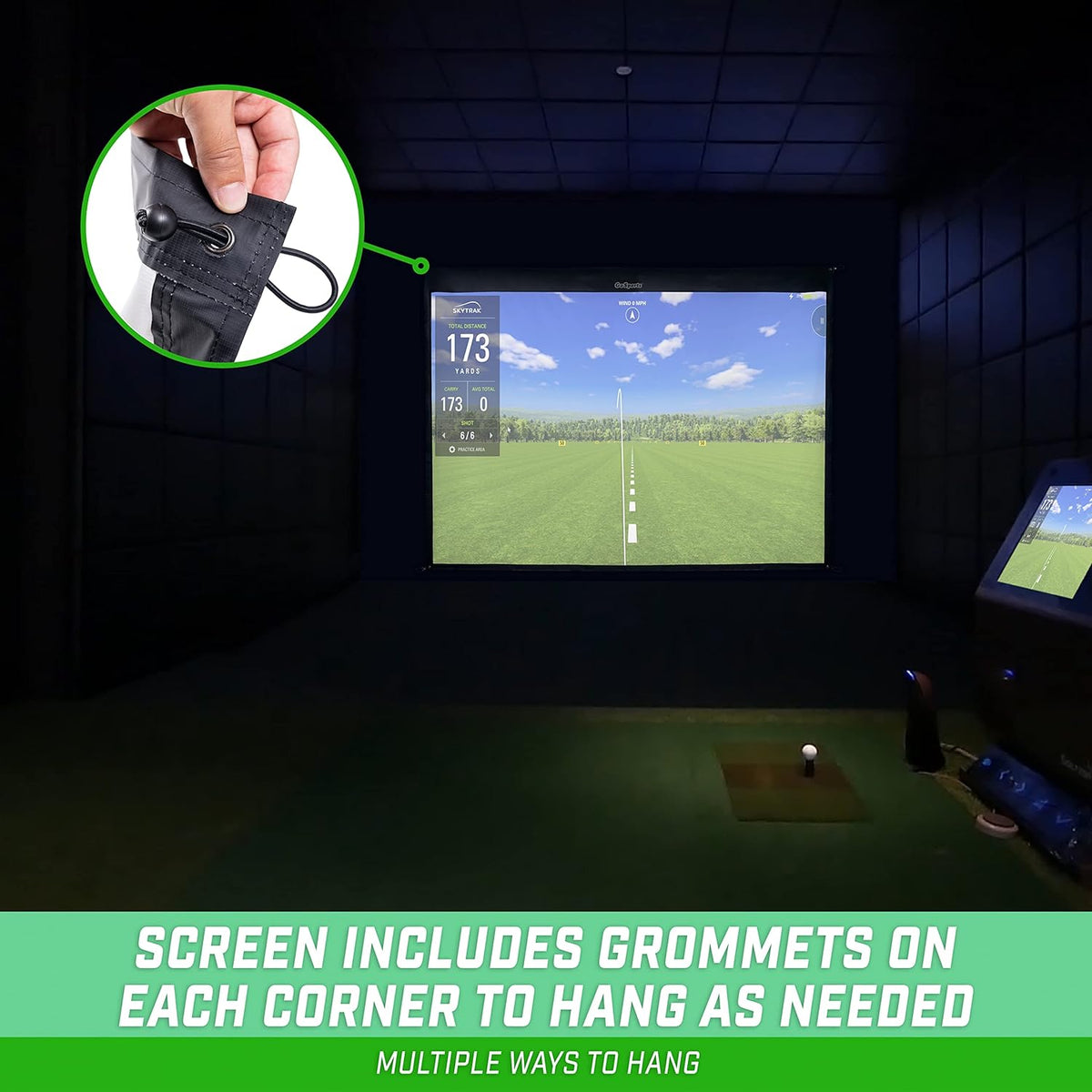 GoSports Golf Simulator Impact Screen - Choose 6.5 ft x 7 ft or 9 ft x 7 ft - 9 ft x 7 ft -