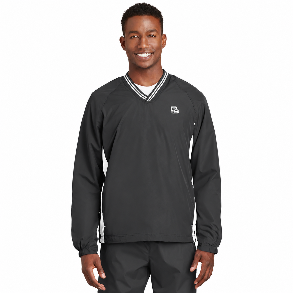 Black Square Golf Men’s V-Neck Wind Shirt