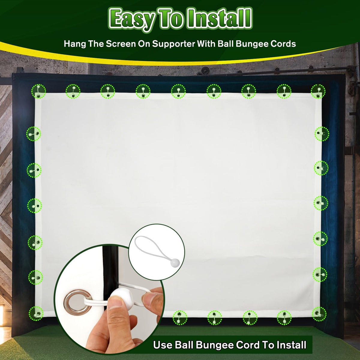 Impact Screen for Golf Training - Indoor/Outdoor, 4mm Thickened, Ultra Clear with Grommet Holes, 8 Sizes - 9.8 ft x 11.5 ft (118'' x 138'') -
