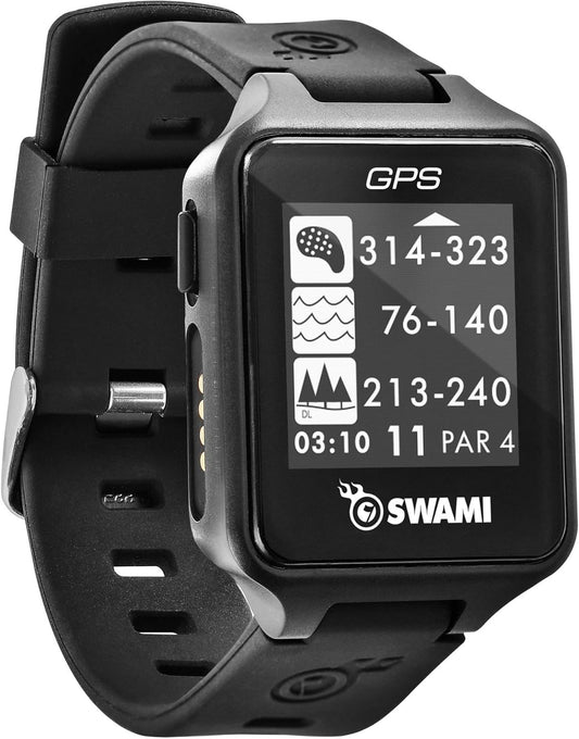 IZZO Golf Swami Golf GPS Watch, Black -