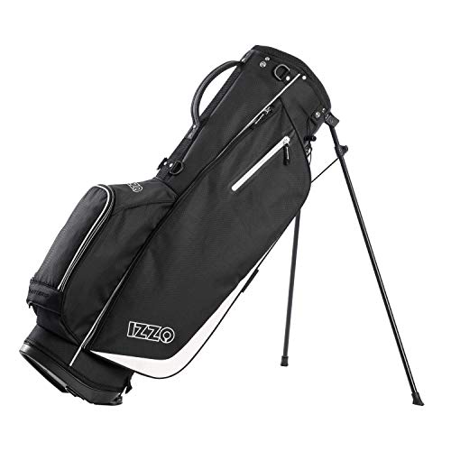 IZZO Golf Ultra - Lite Golf Stand Bag - Black/White -