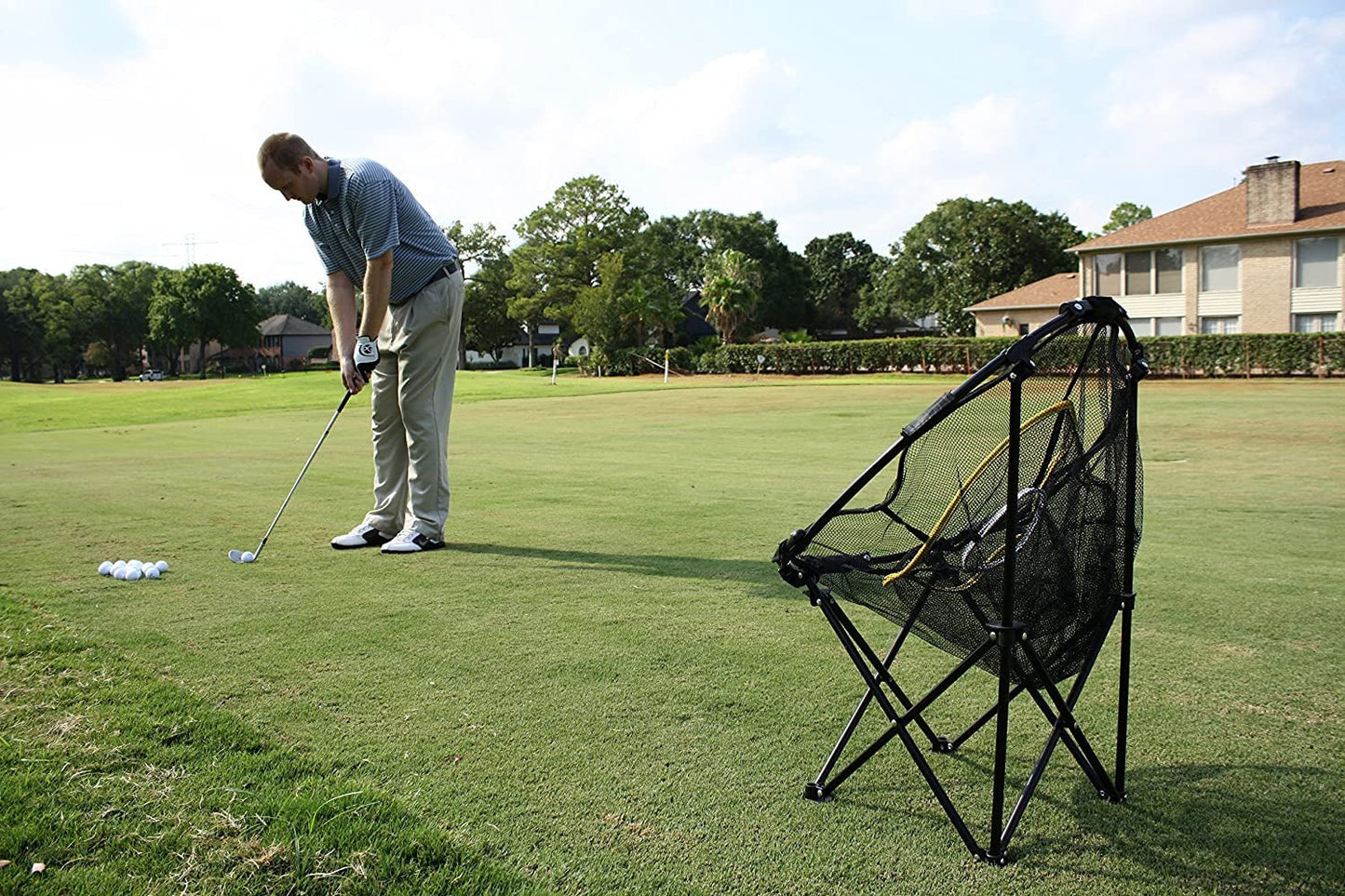 JEF World of Golf Collapsible Chipping Net Black, 23 Inch -